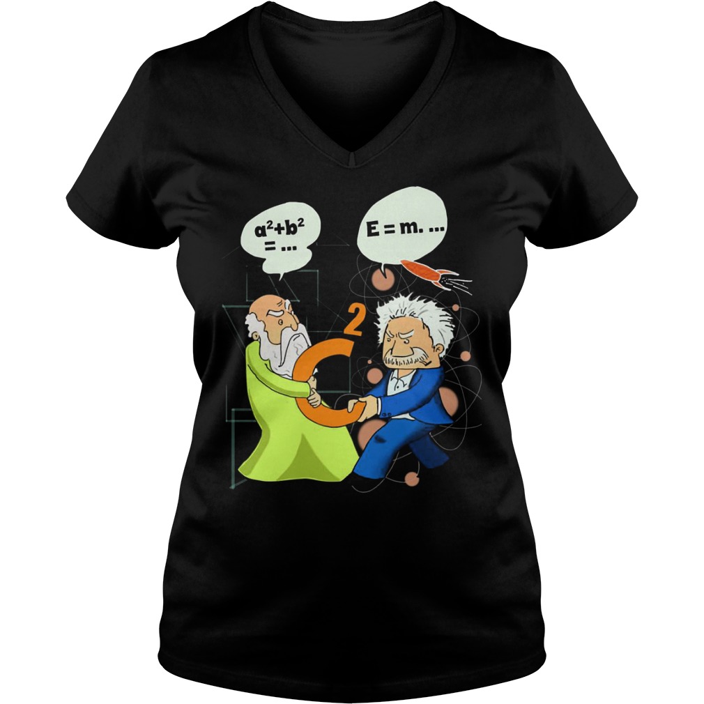 Pythagoras Vs Einstein Ladie Vneck