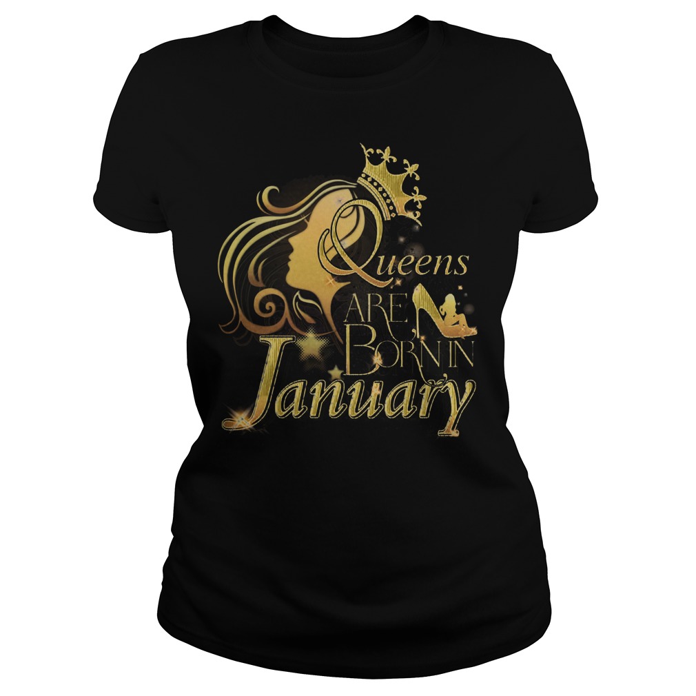Queen Are Born January Ladies Tee