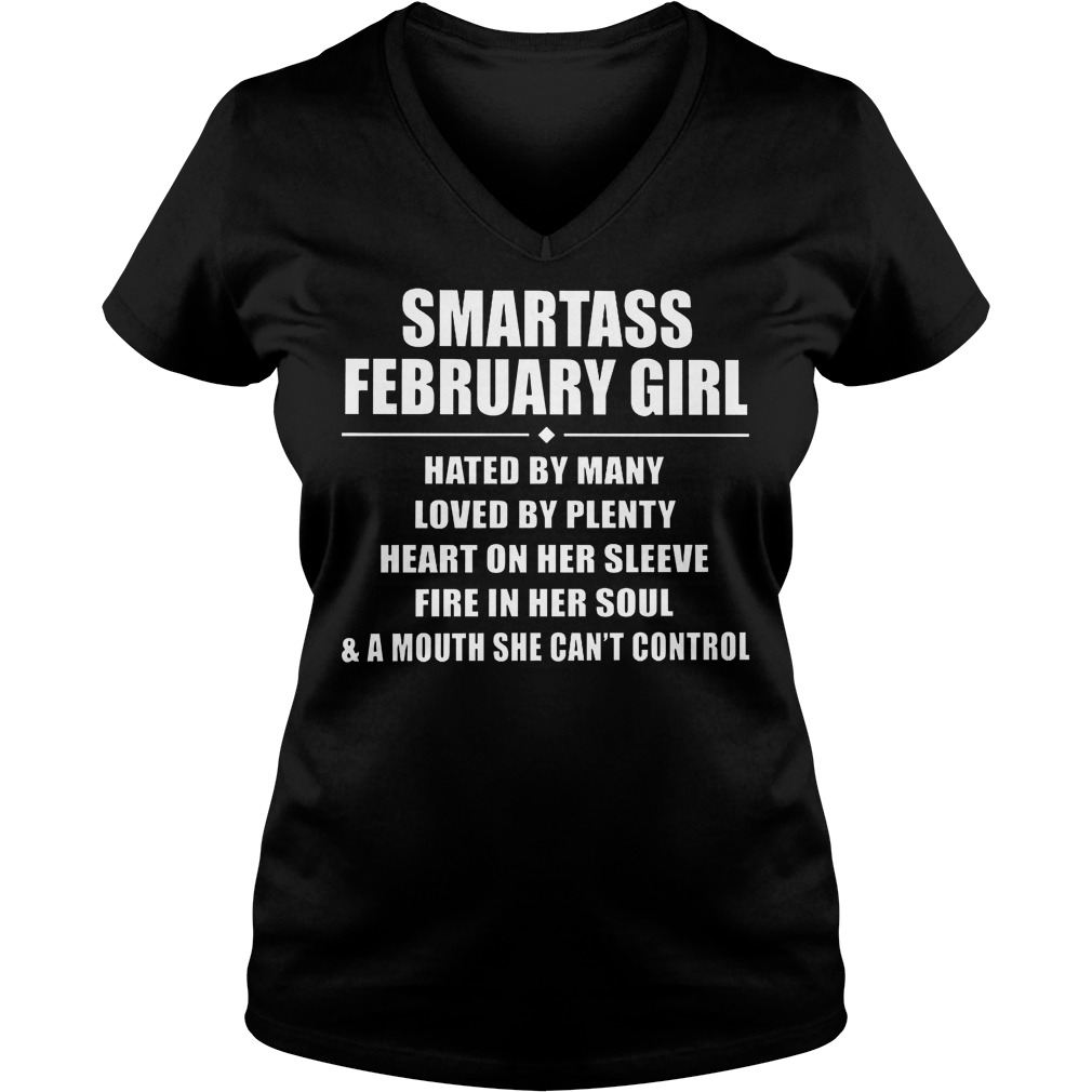 Smartass February Girl V Neck