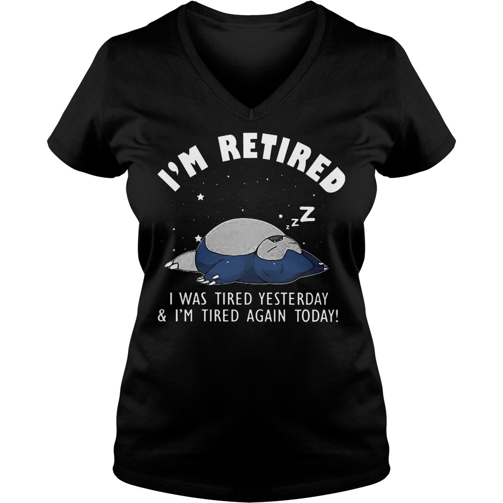 Snorlax Retire Ladies Vneck