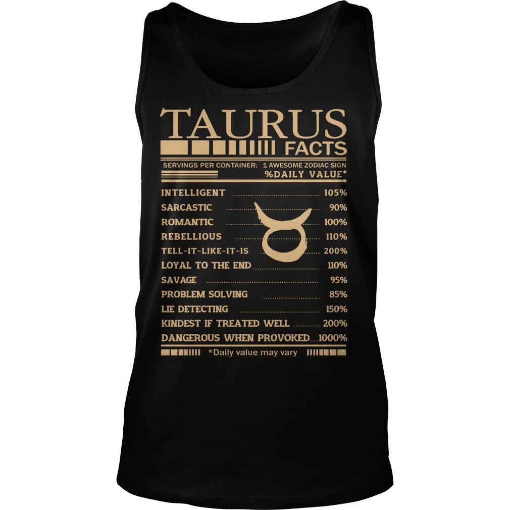 Taurus Facts Tank Top