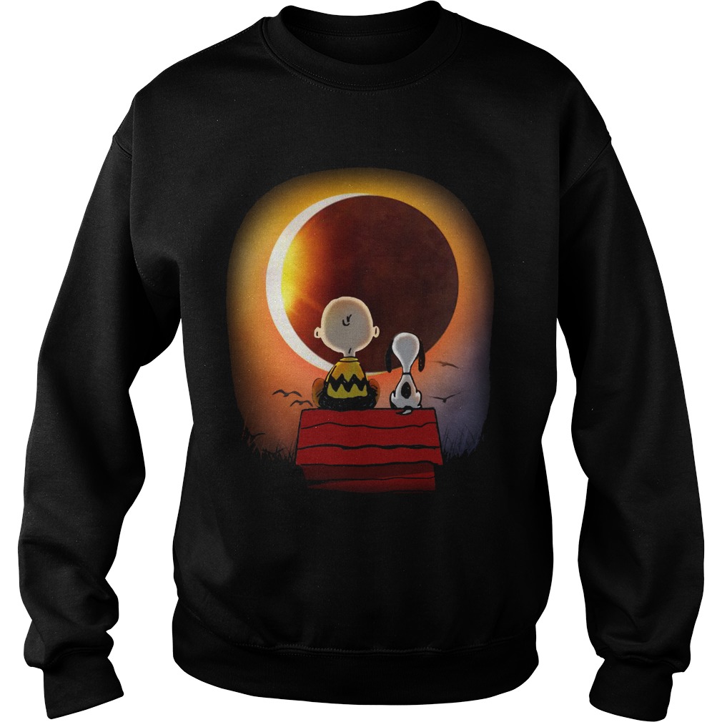 Charlie Brown Snoopy Red Moon Sweatshirt