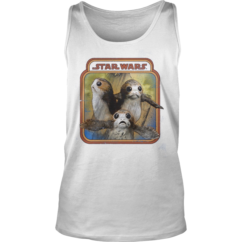 Star Wars Last Jedi Porg Triplets Retro Box Graphic Tanktop