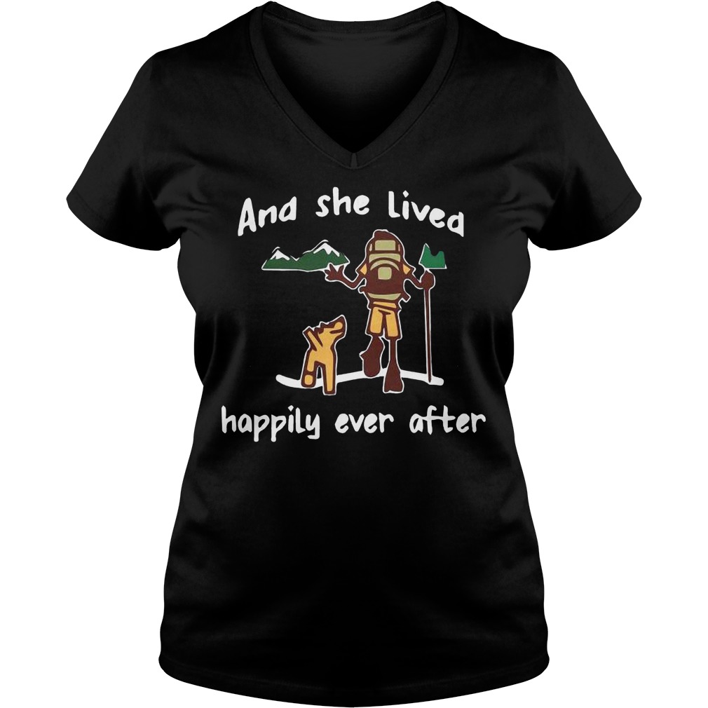 And She Lived Happily Ever After Camping V Neck
