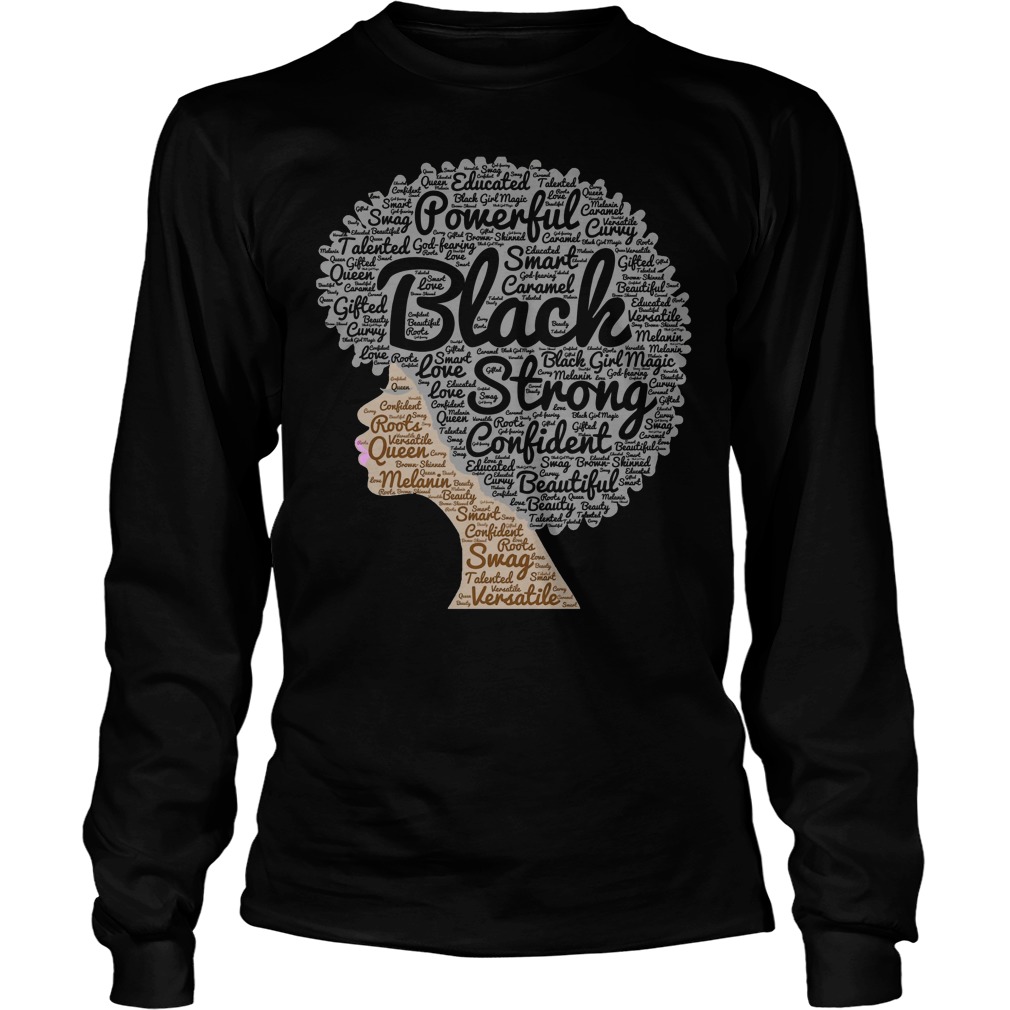 Black History Month Afro Word Art Natural Hair Longsleeve