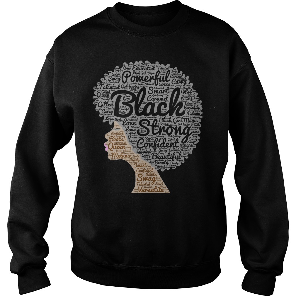 Black History Month Afro Word Art Natural Hair Sweater