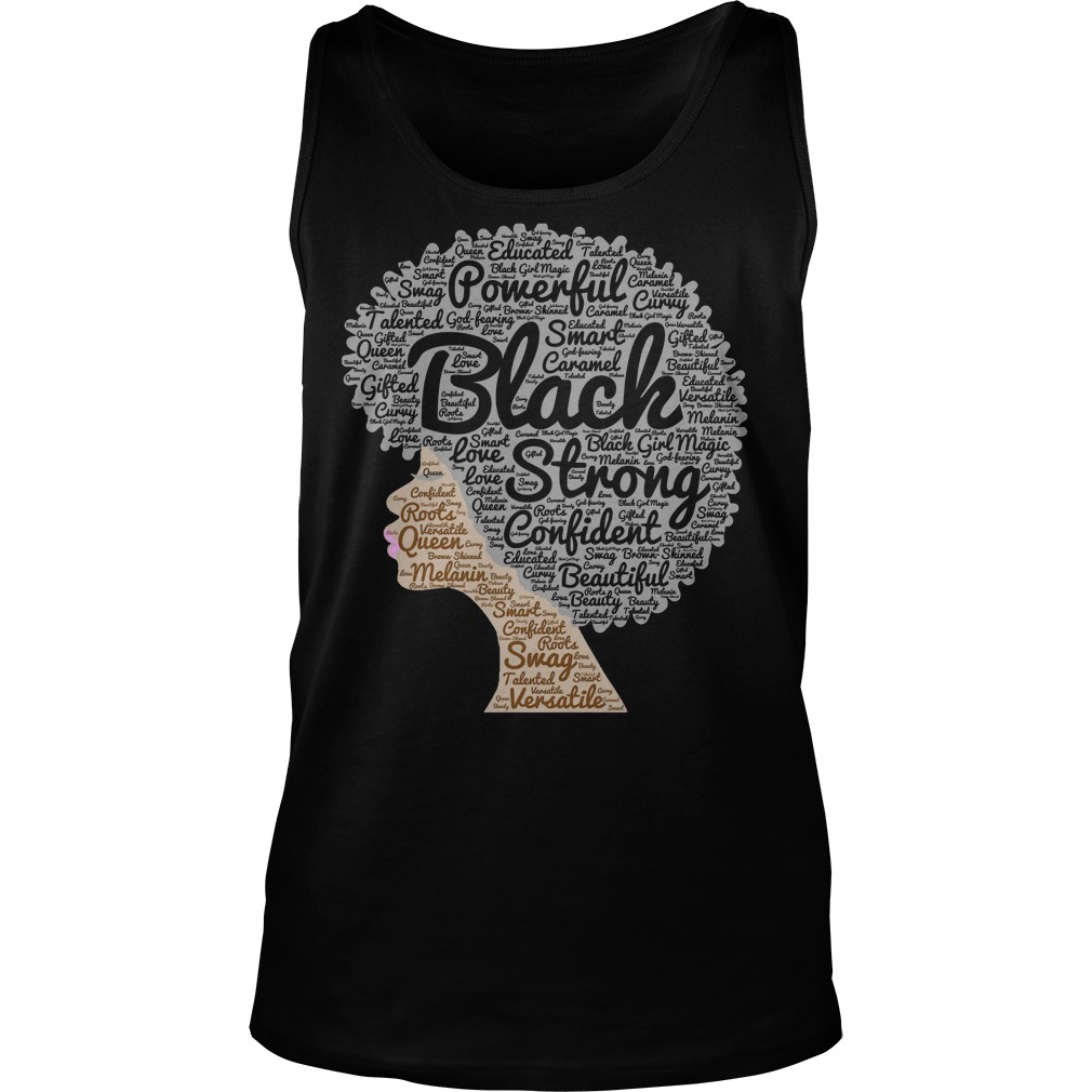 Black History Month Afro Word Art Natural Hair Tanktop