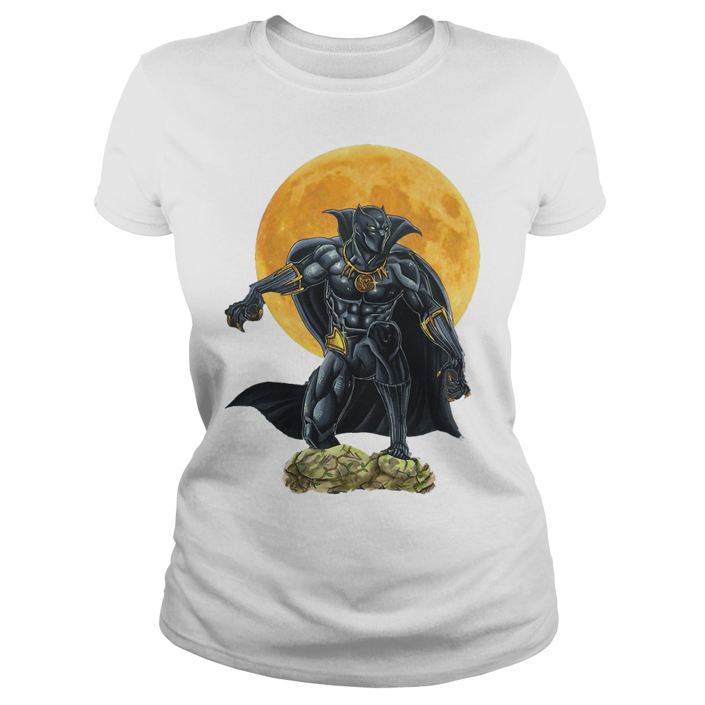 Black Panther Go To The Moon Ladies Tee