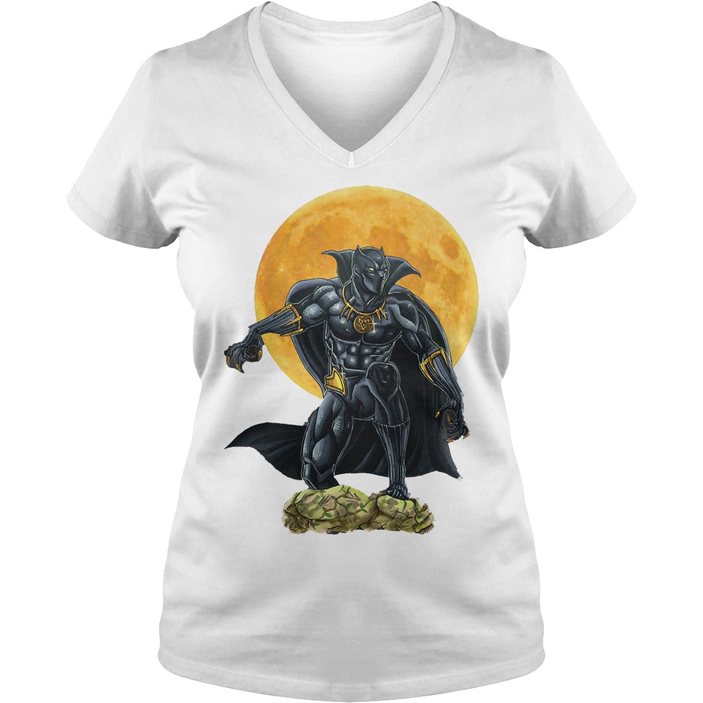 Black Panther Go To The Moon V Neck