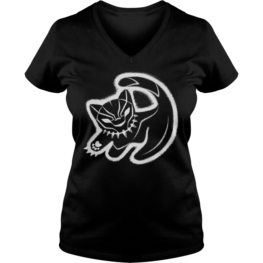 Black Panther King Ladies Vneck