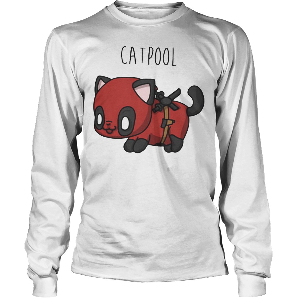 Catpool Shirt Deadpool Mashup Cat Longsleeve