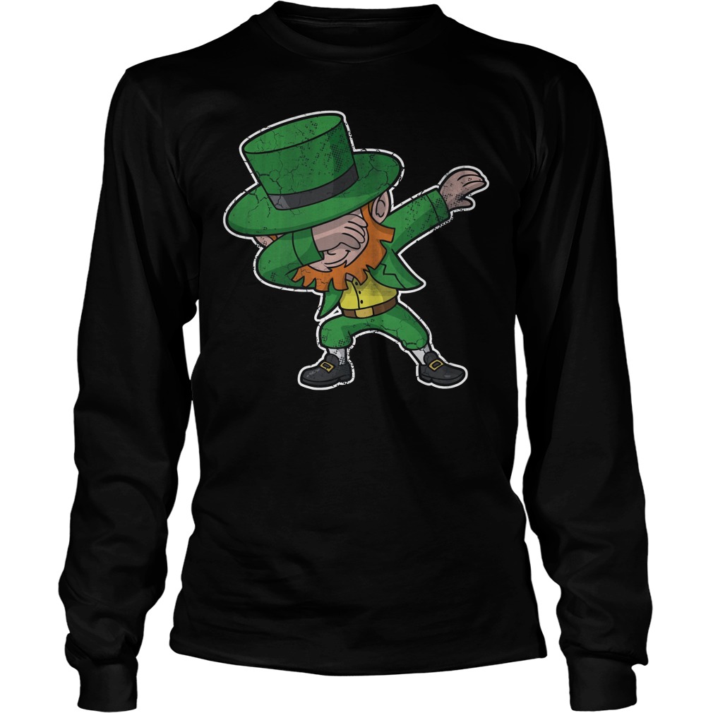 Dabbing Leprechaun Irish St Patricks Day Longsleeve