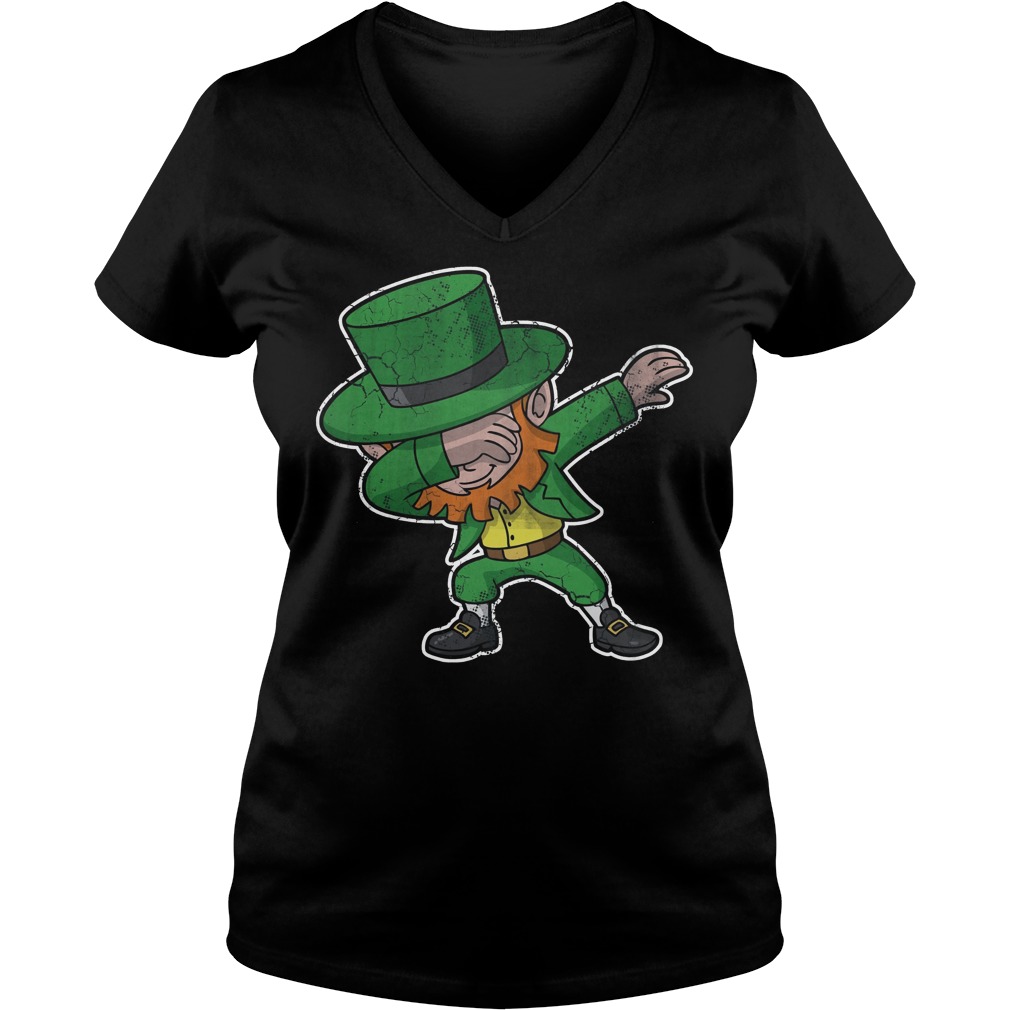 Dabbing Leprechaun Irish St Patricks Day V Neck