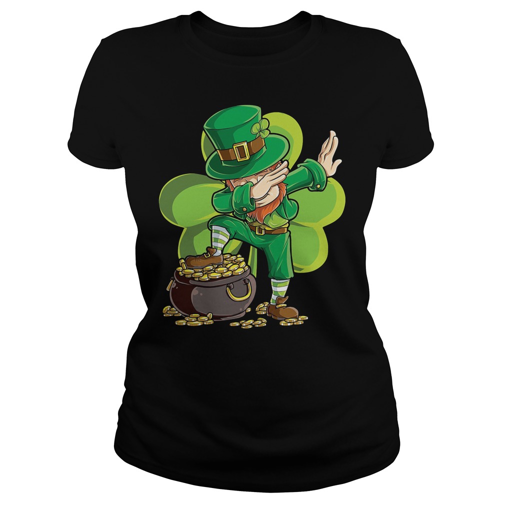 Dabbing Leprechaun St Patricks Day Ladies