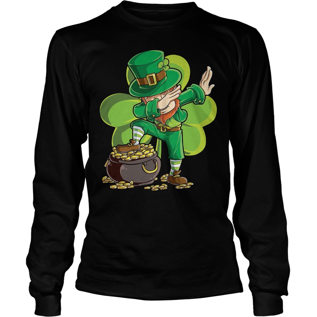 Dabbing Leprechaun St Patricks Day Longsleeve
