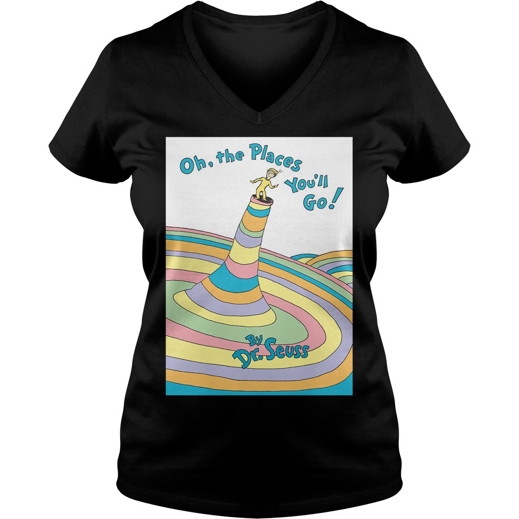 Dr Seuss Oh The Places Youll Go Book Cover V Neck