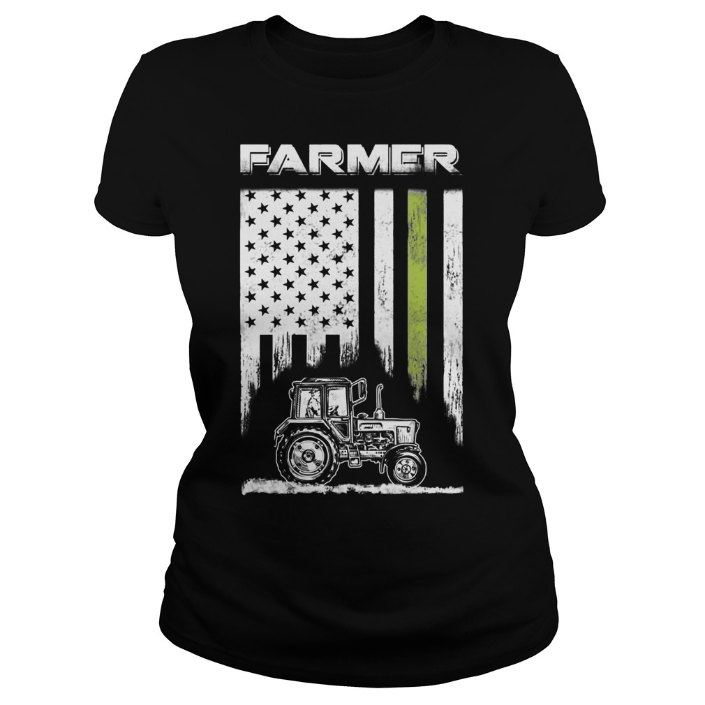 Farmer Patriotic American Flag Shirt