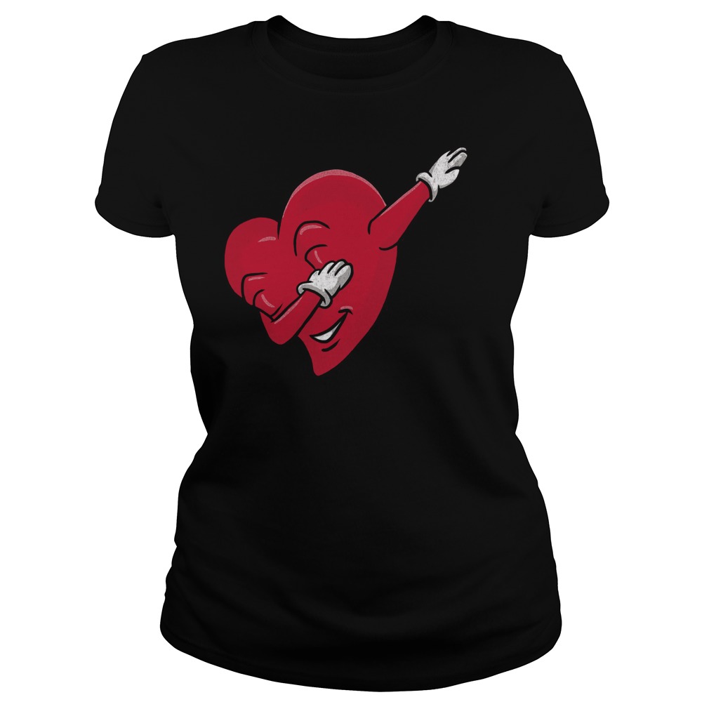 Funny Dabbing Heart Valentines Ladies