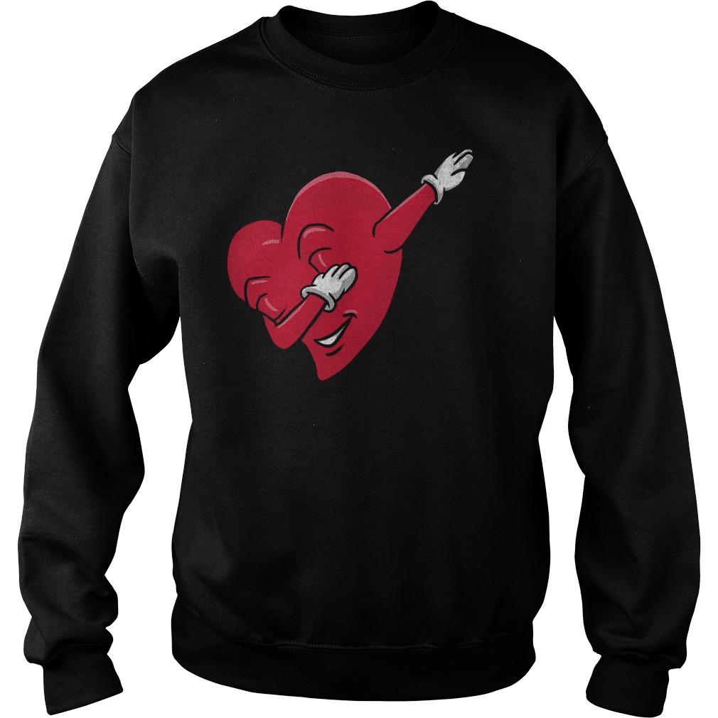 Funny Dabbing Heart Valentines Sweater