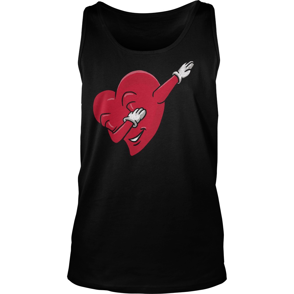 Funny Dabbing Heart Valentines Tanktop