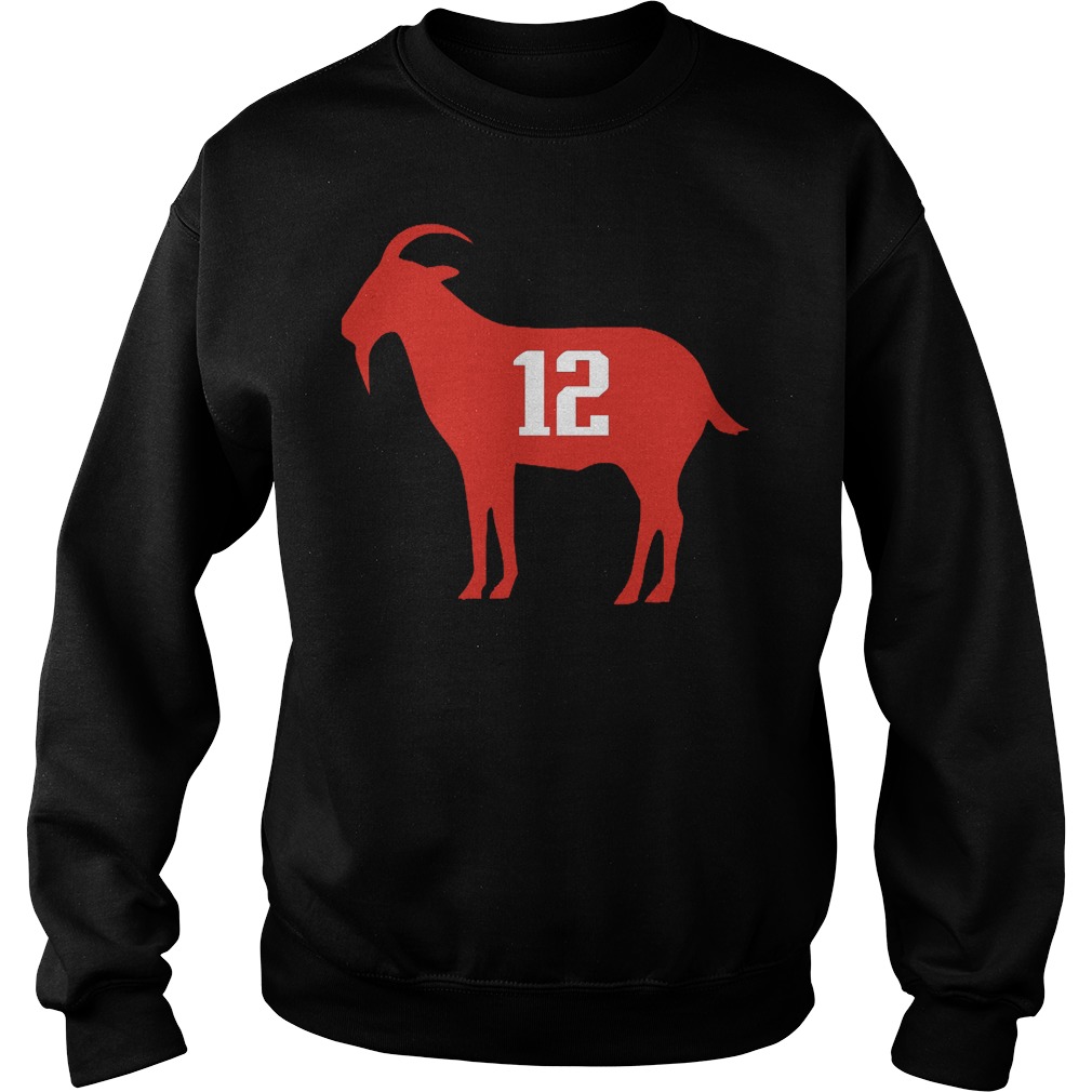 Goat Tom Brady 12 Sweater