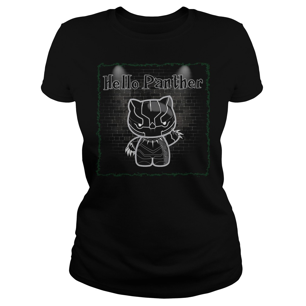 Hello Panther Black Panther Hello Kitty Ladies Tee