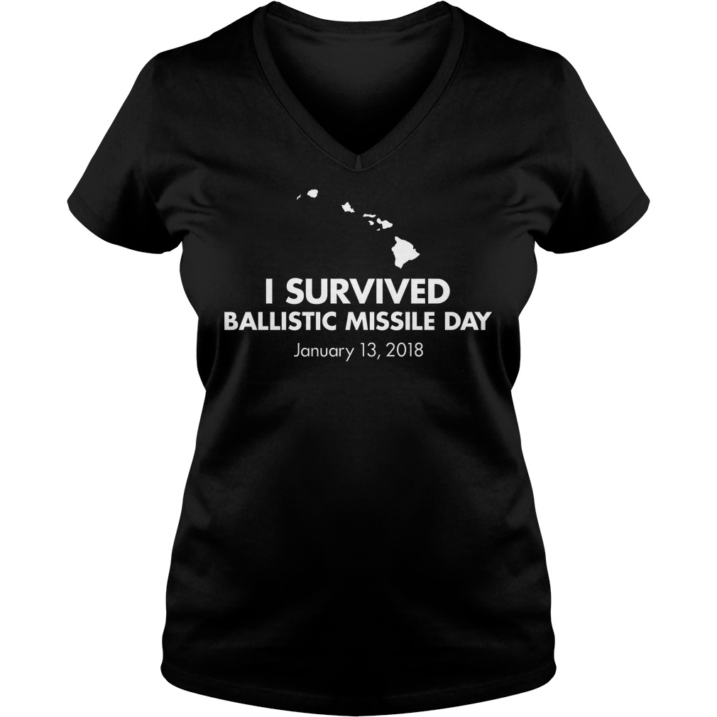 I Survived Ballistic Missile Day V Neck