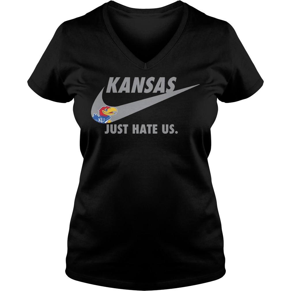 Kansas Jayhawks Just Hate Us Ladies Vneck