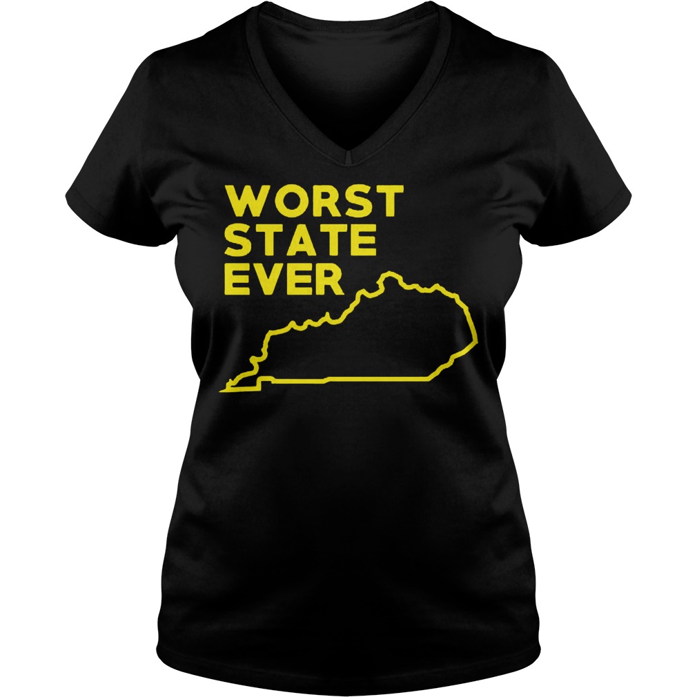 Kentucky Worst State Ever Ladies Vneck