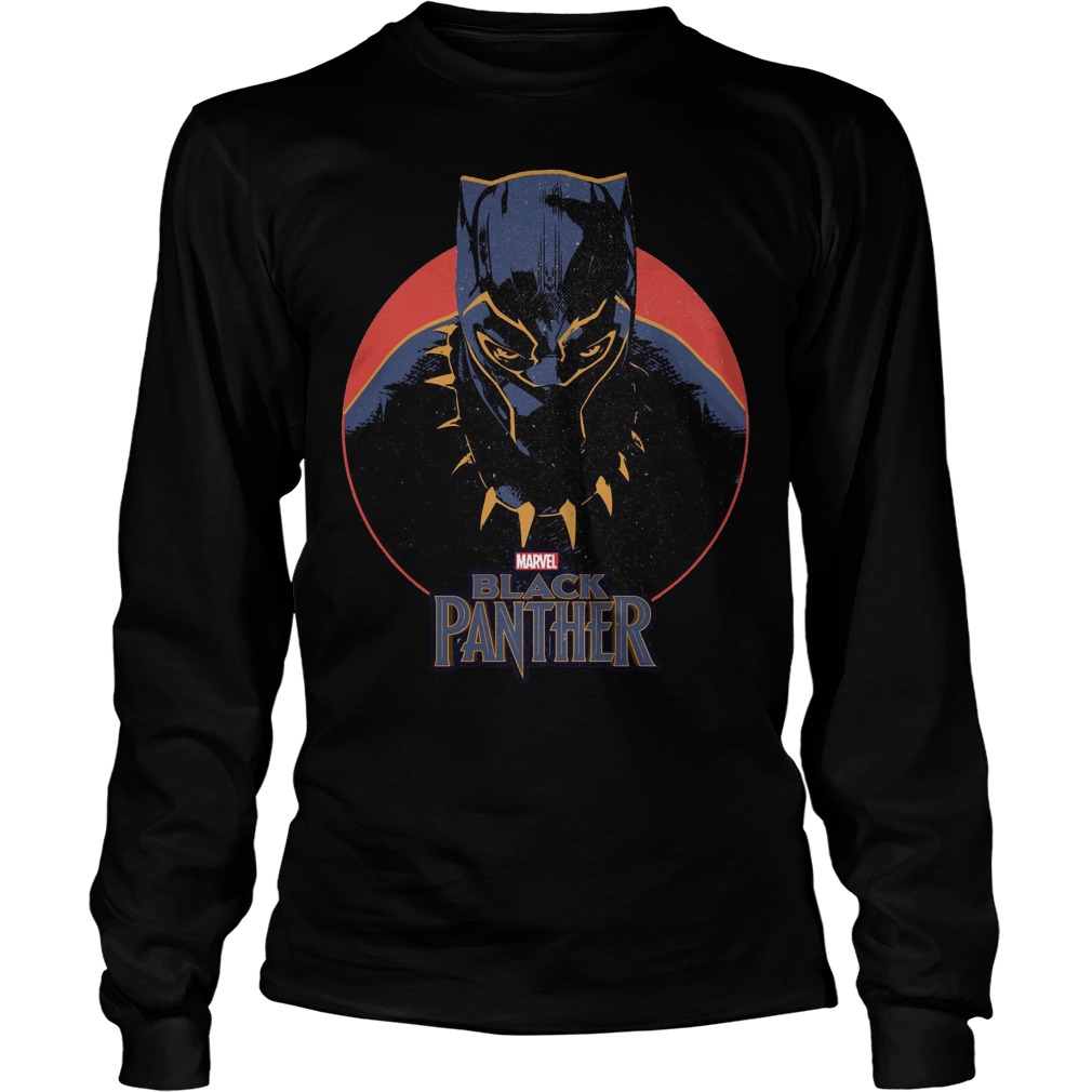 Marvel Black Panther Movie Retro Circle Portrait Longsleeve