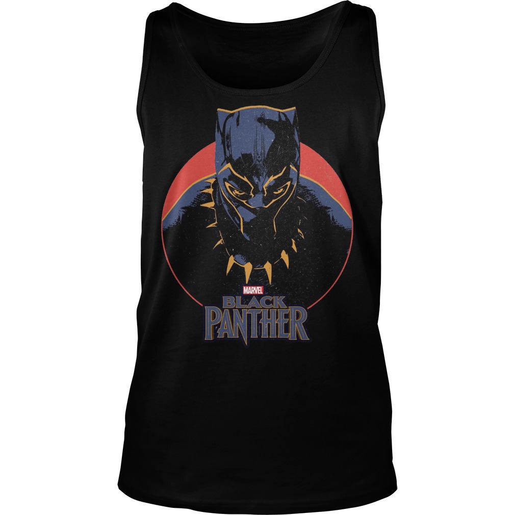 Marvel Black Panther Movie Retro Circle Portrait Tanktop