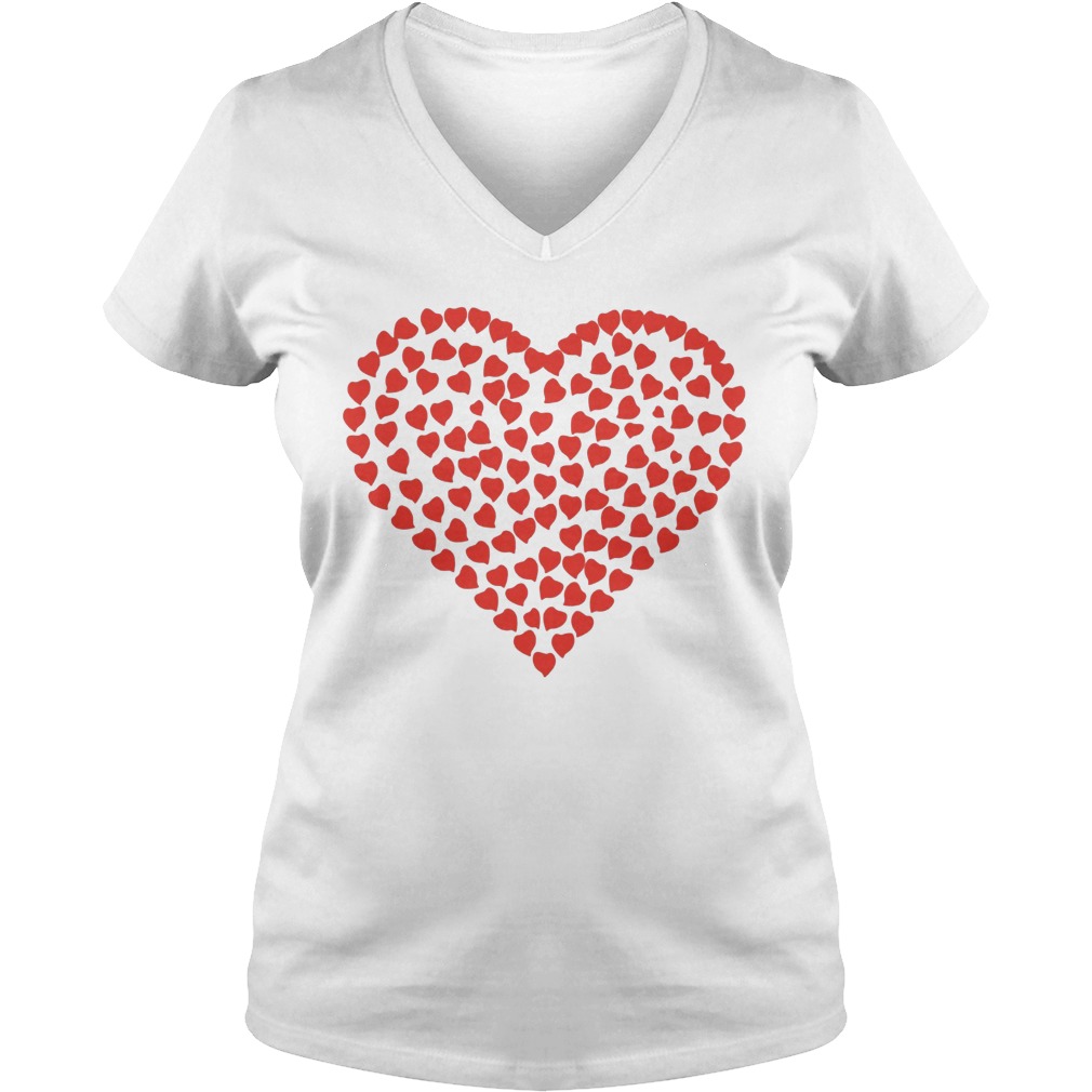 Red Heart Valentine's Day V Neck