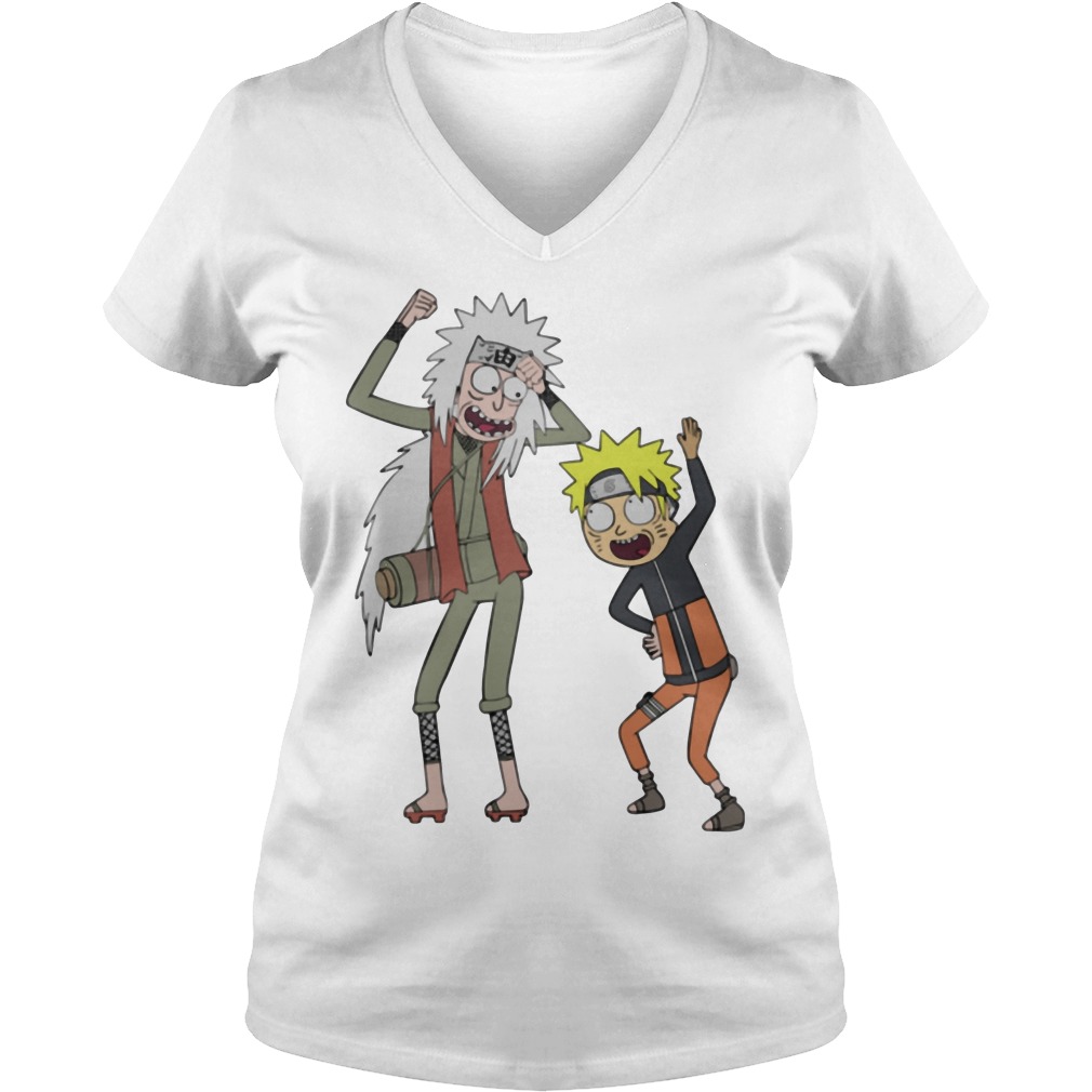 Rick And Morty Naruto And Jiraiya V Neck