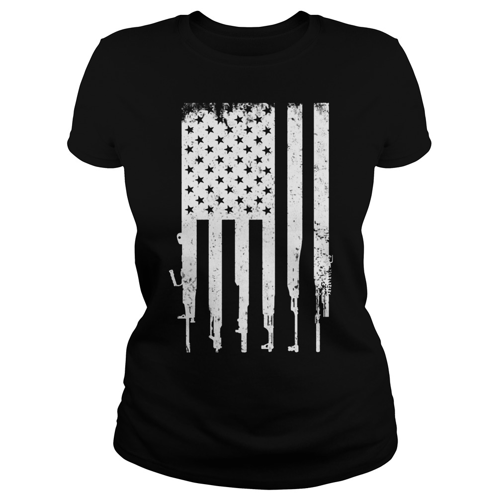Rifle America Gun Flag Ladies Tee