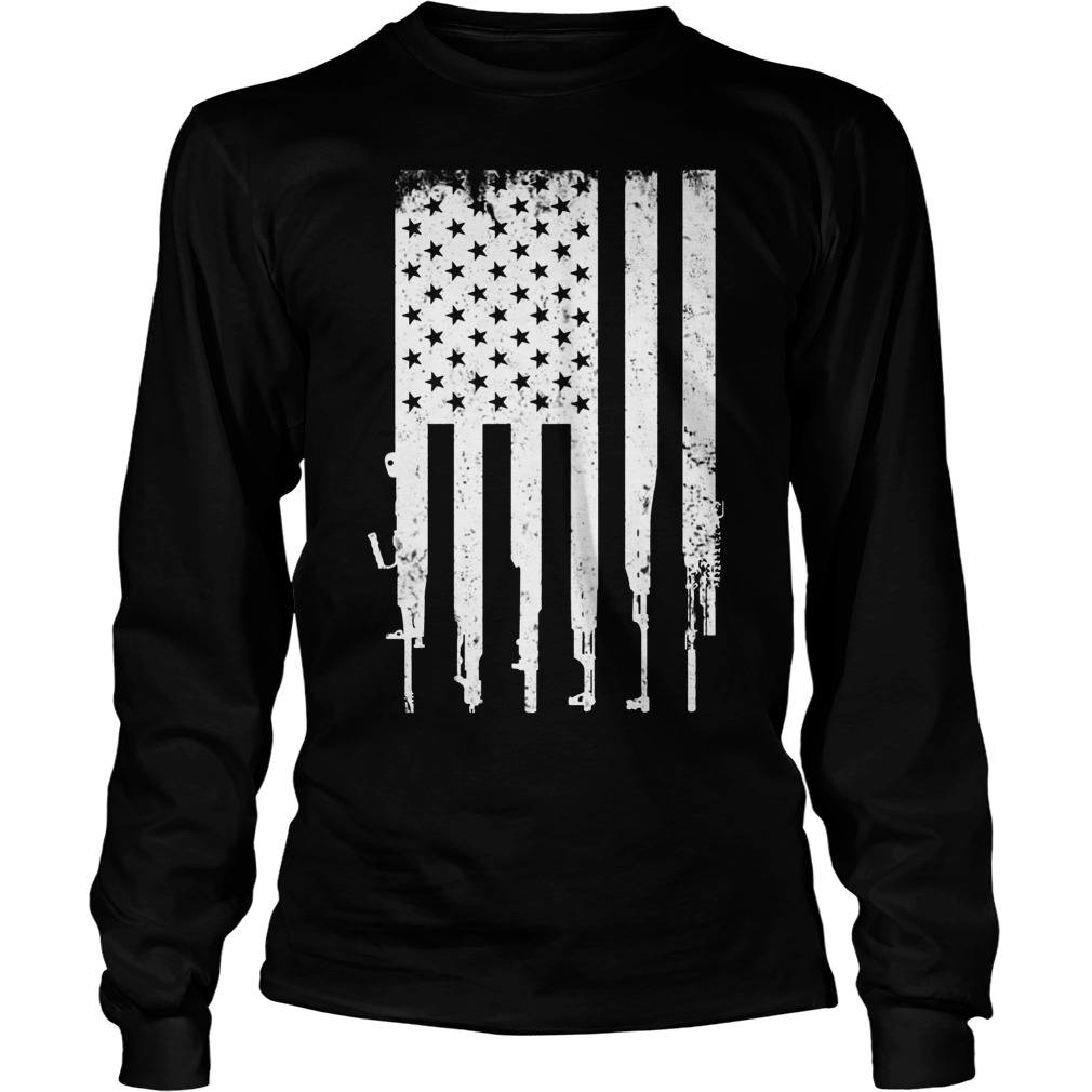 Rifle America Gun Flag Longsleeve