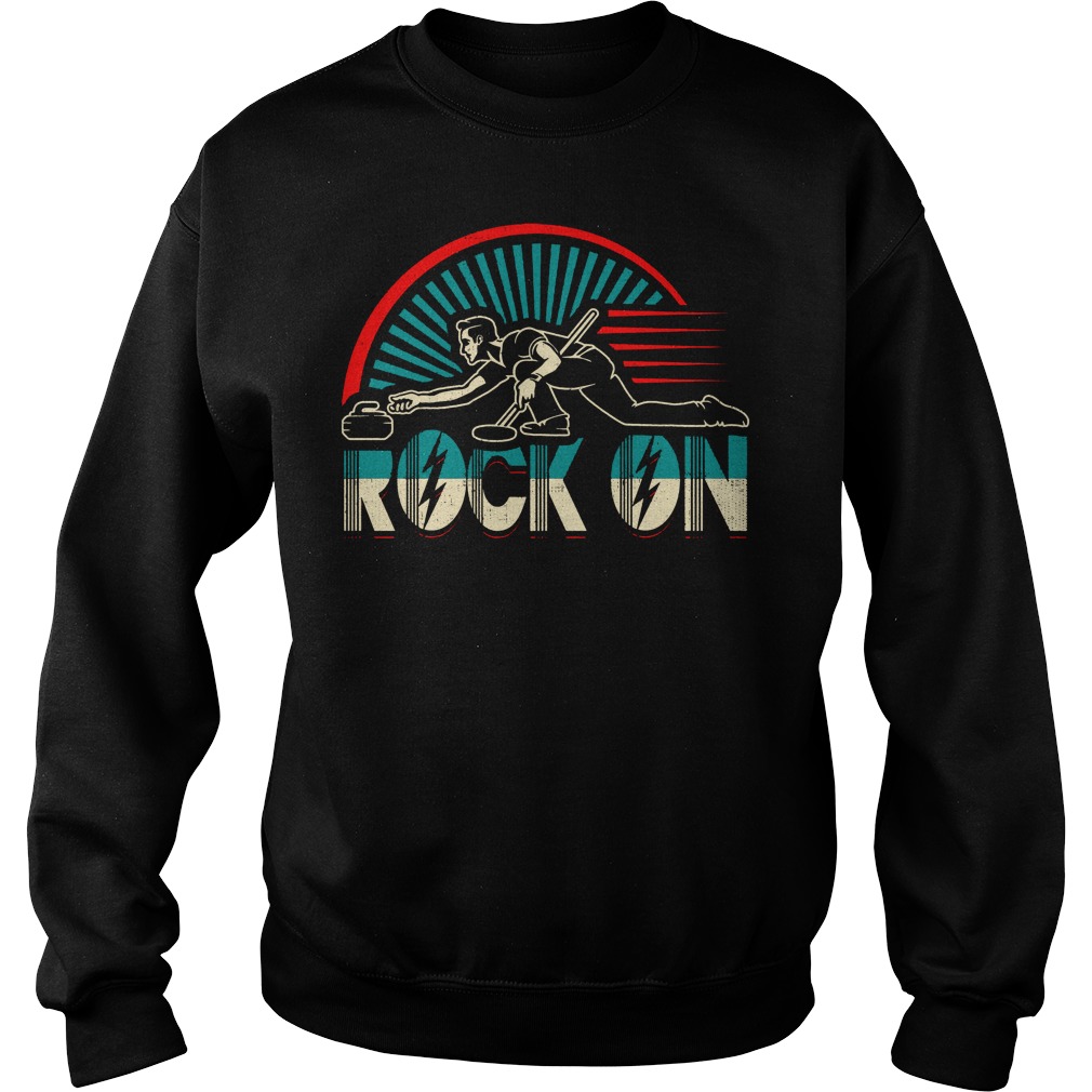 Rock On Curling Winter Sports Skip Bonspiel Sweater