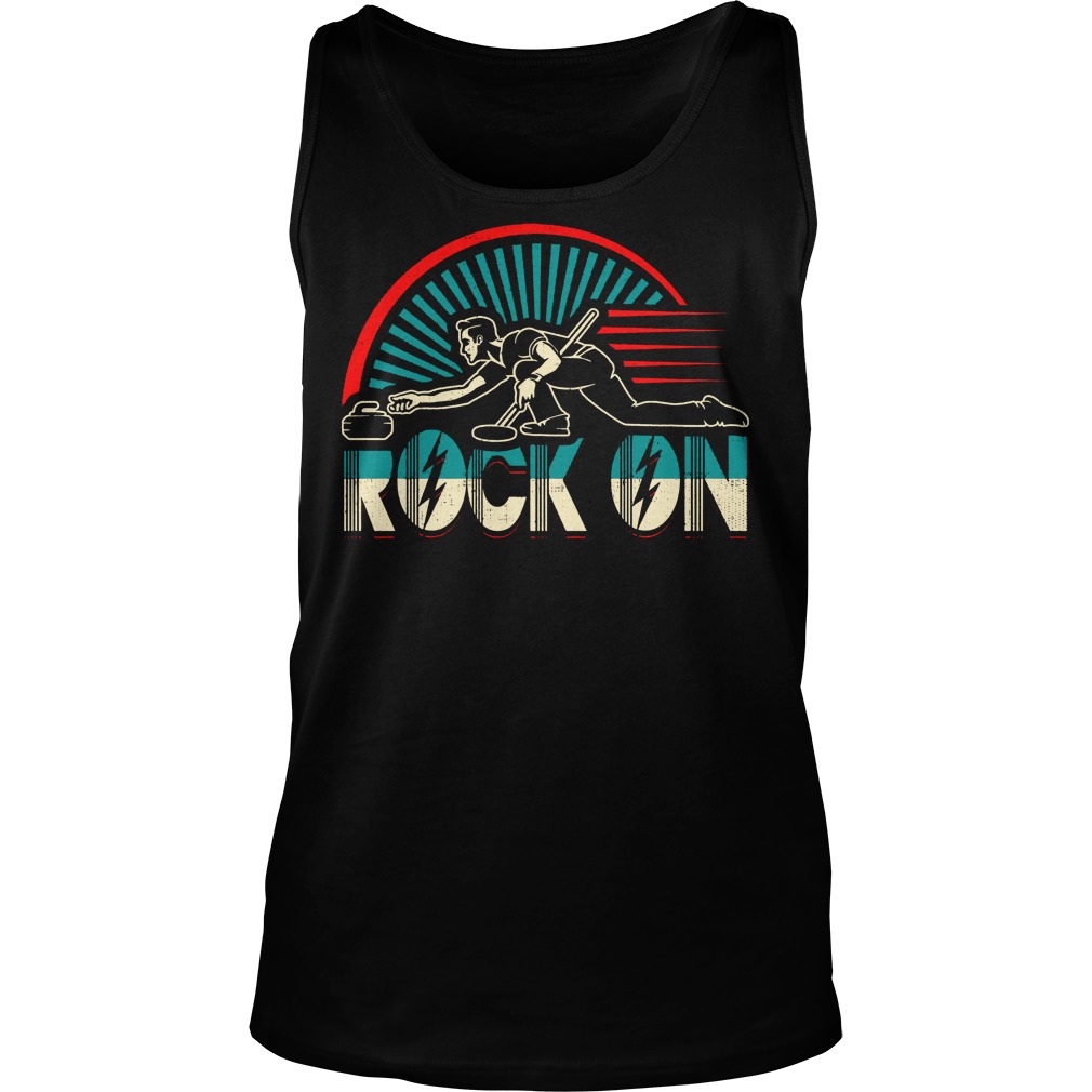 Rock On Curling Winter Sports Skip Bonspiel Tanktop