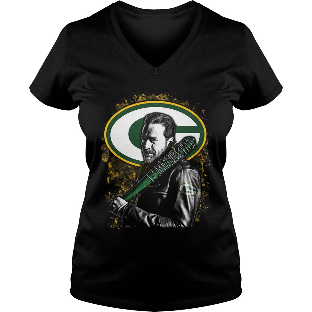 The Walking Dead Negan Green Bay Packers V Neck