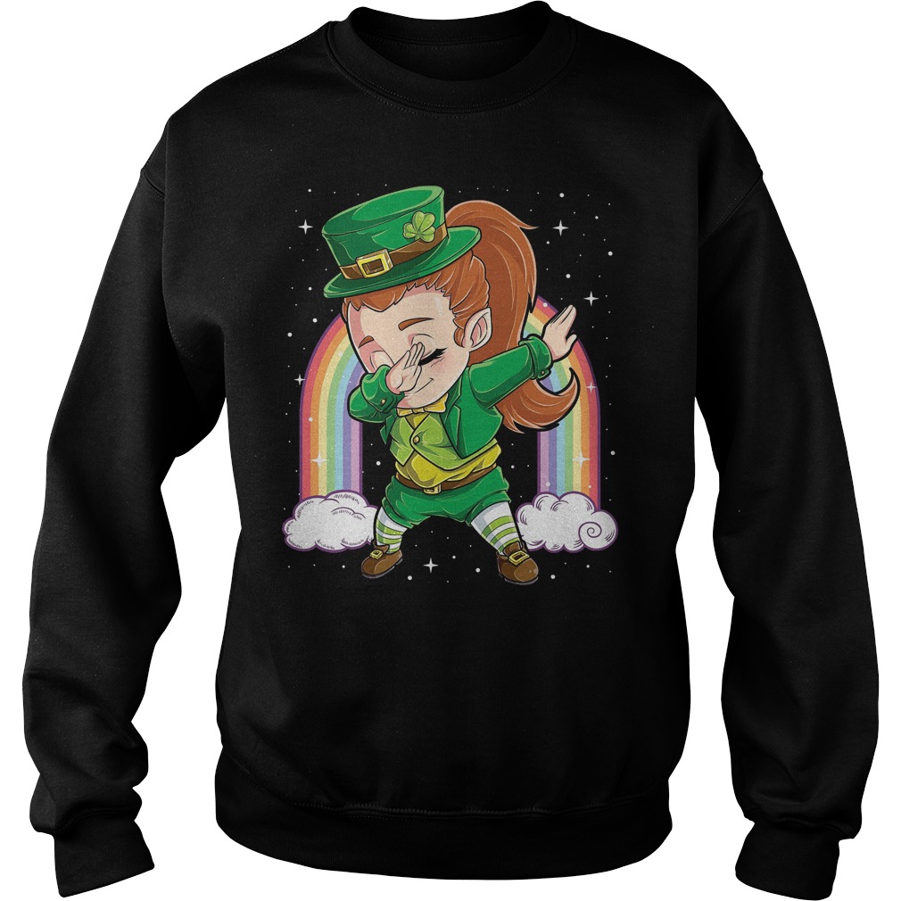 Women Dabbing Leprechaun St Patrick Day Sweater