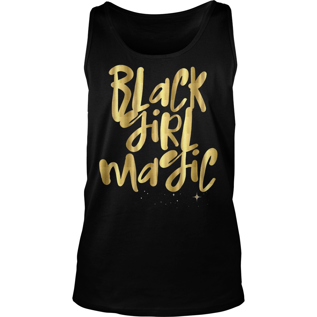 Black Girl Magic Gold Stars African Queen Melanin Tanktop