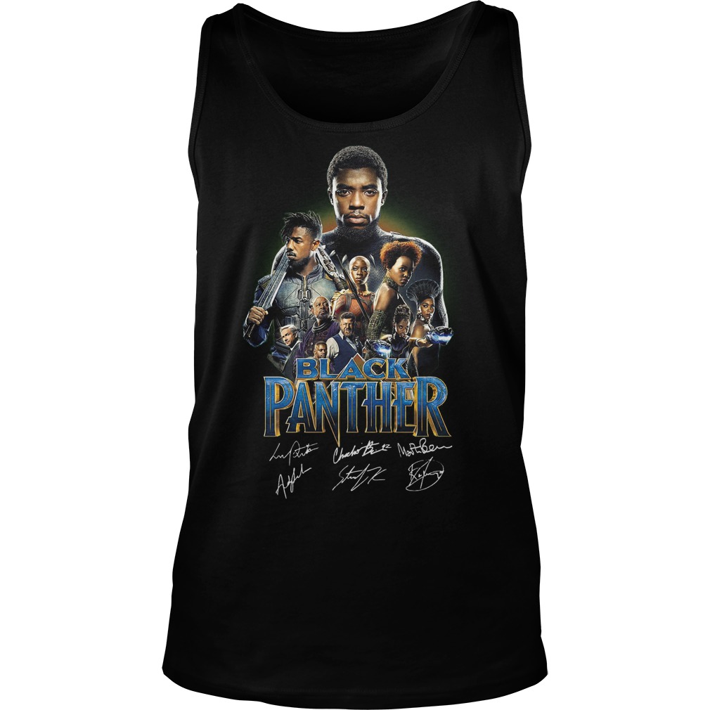Black Panther Cast Signed Autograph Tanktop