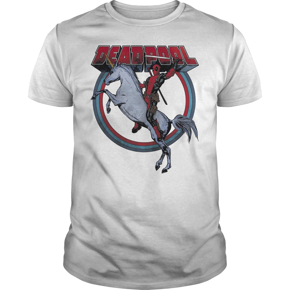 Deadpool Riding A Unicorn Circle Shirt - Kutee Boutique