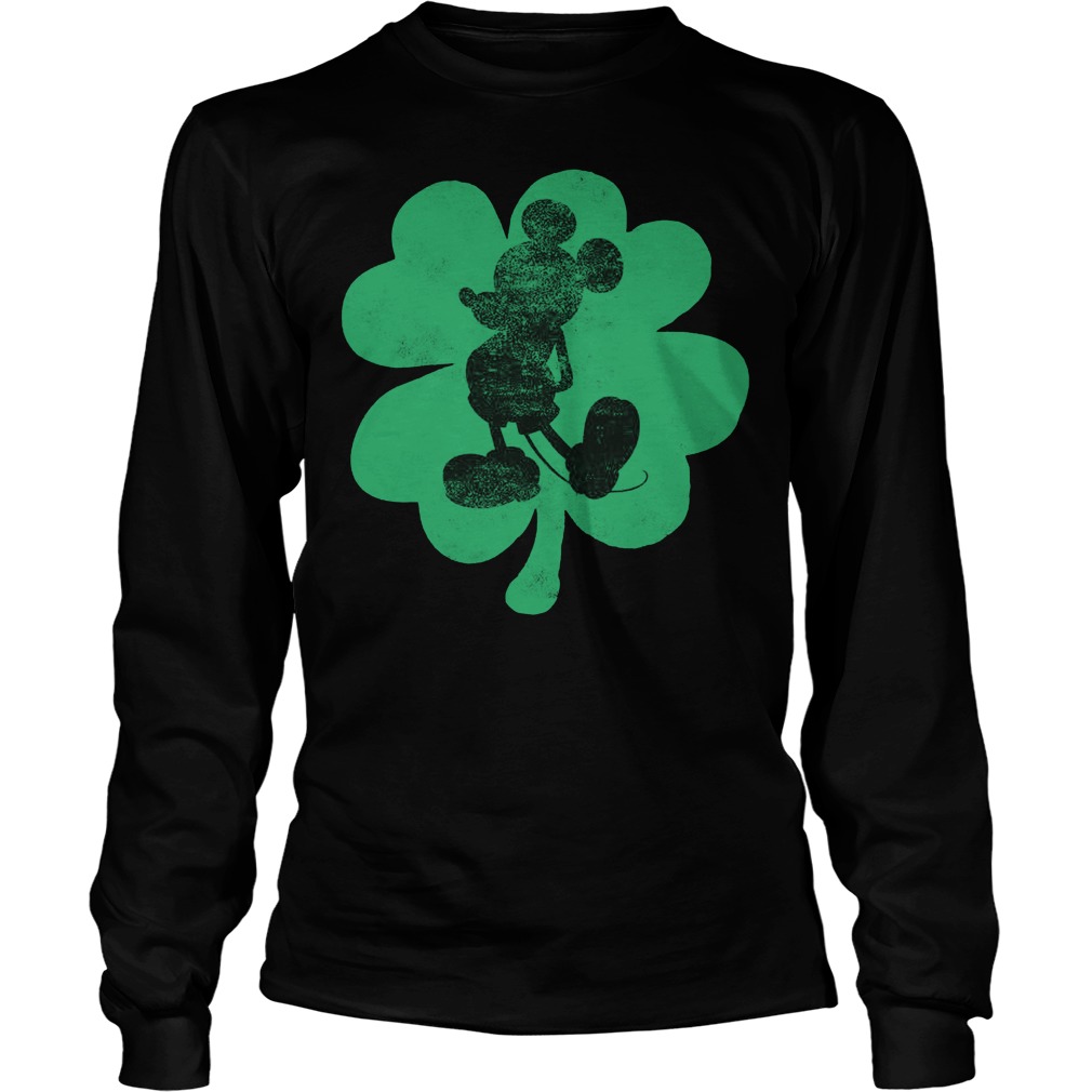 Disney Mickey Mouse Shamrock St Patricks Longsleeve