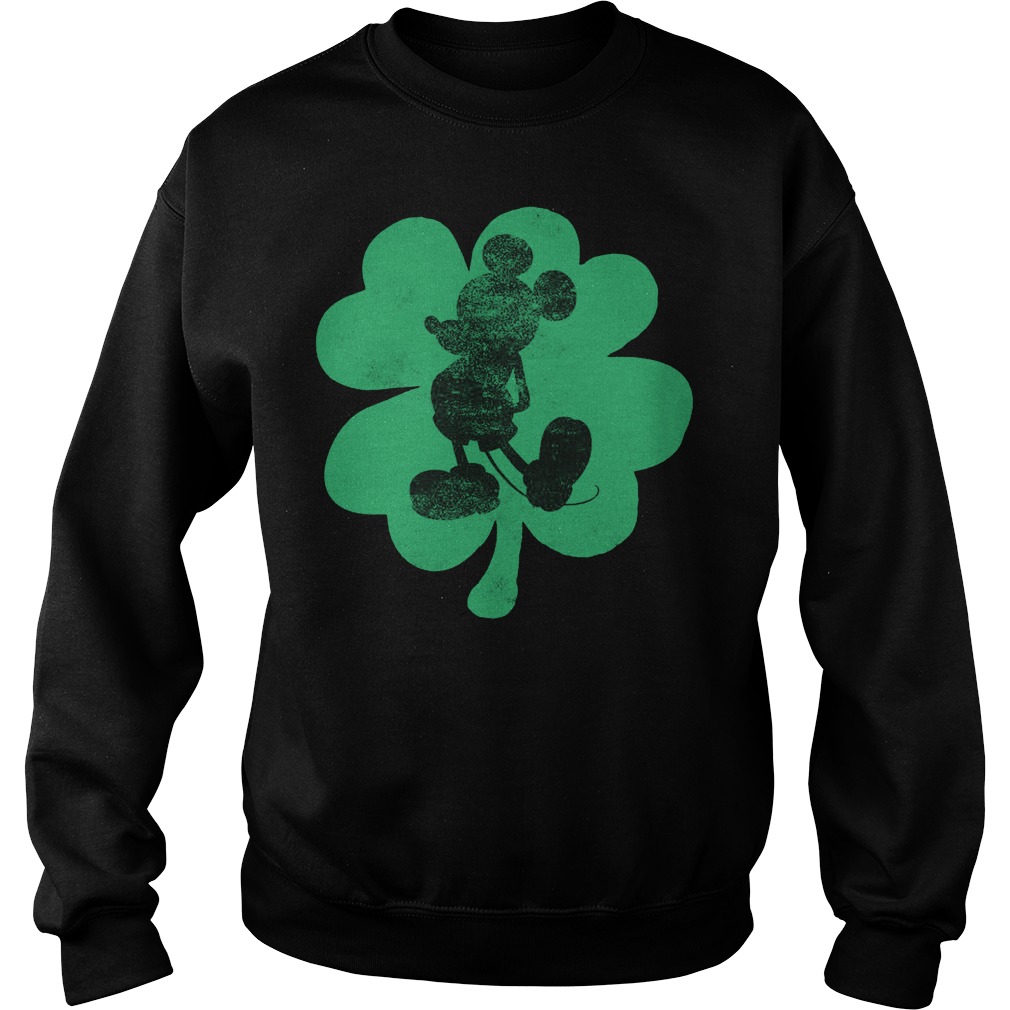 Disney Mickey Mouse Shamrock St Patricks Sweater