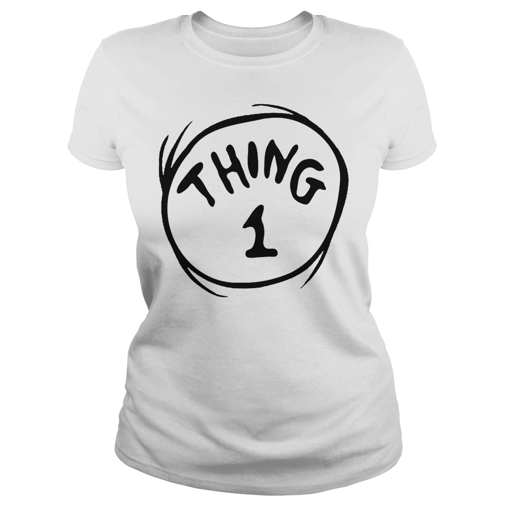 Dr Seuss Thing 1 Emblem Ladies