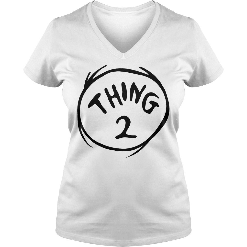 Dr Seuss Thing 2 Emblem V Neck