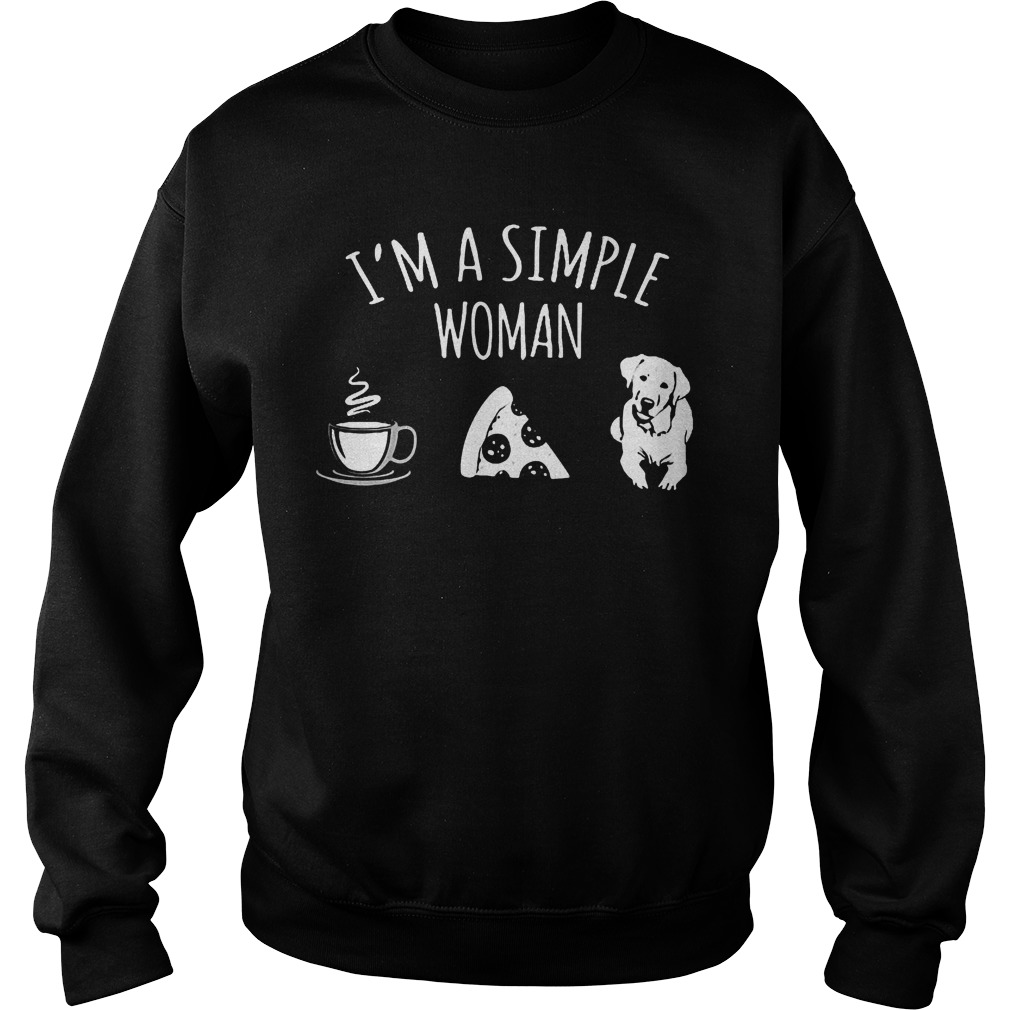 I'm A Simple Woman Coffee Pizza And Labrador Retriever Sweater