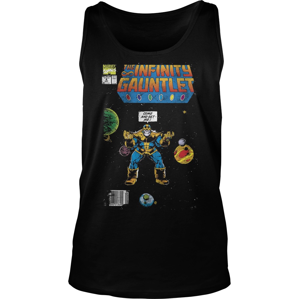 Marvel Thanos Infinity Gauntlet Comic Come And Get Me Tanktop