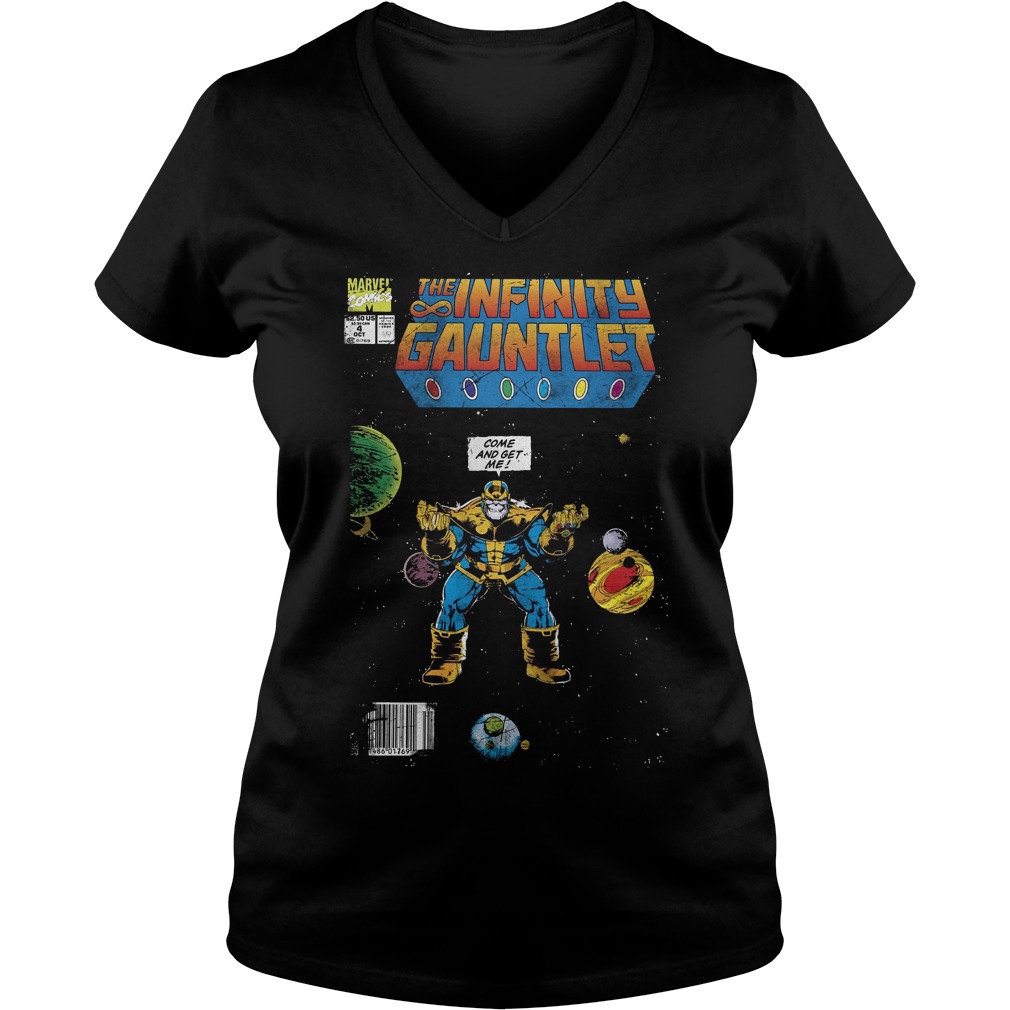 Marvel Thanos Infinity Gauntlet Comic Come And Get Me V Neck