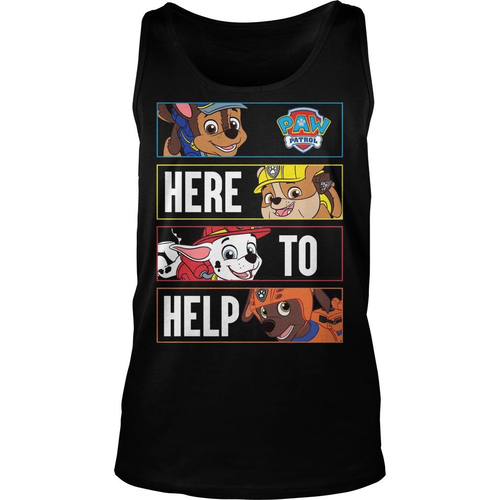 Nickelodeon Paw Patrol Here To Help Tanktop